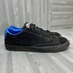 Nike Blazer ID Low Decon Sneakers Premuim Black Suede Mens Size 10.5